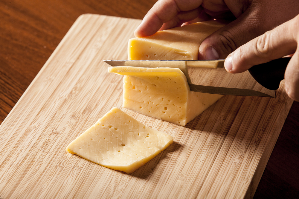 Cheese on a cutting board 